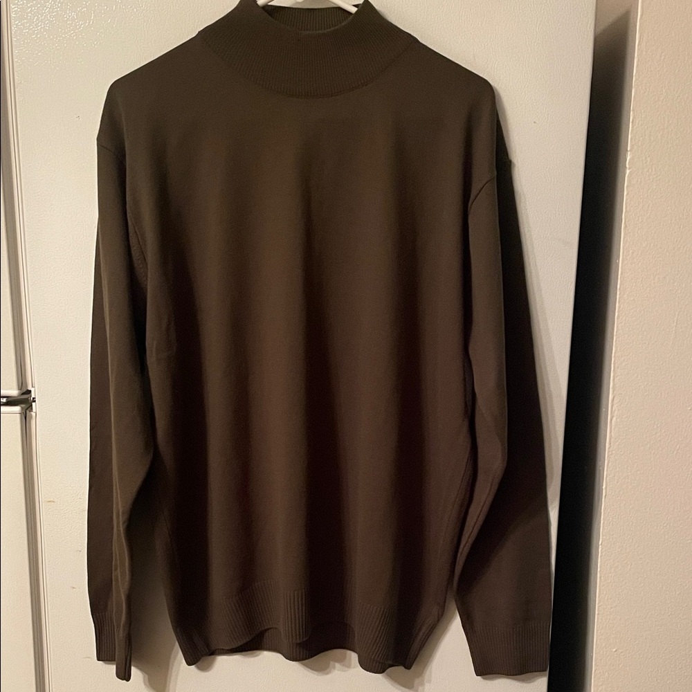 Dolce Roma Made in Turkey Men’s Medium‎ Wool Cotton Olive Sweater